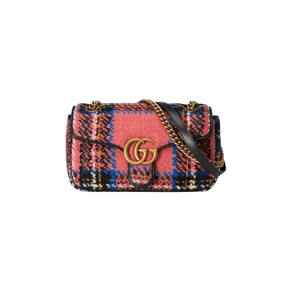 Gucci Marmont Small Shoulder Bag Blue/Pink/Multicolor/Black