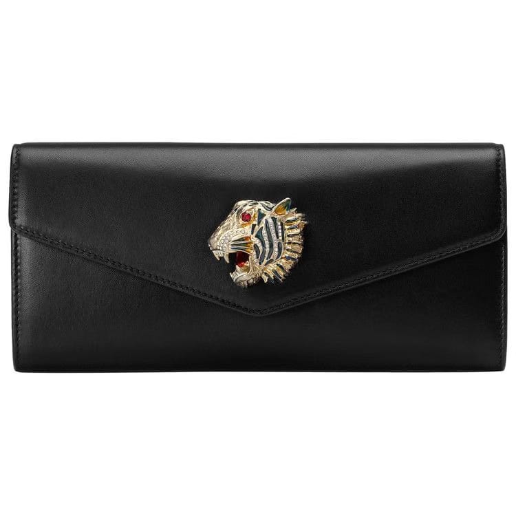 Gucci Rajah Continental Flap Wallet Black