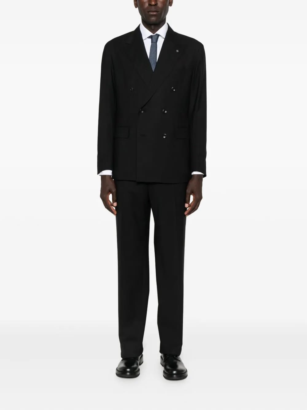 double-breasted wool suit