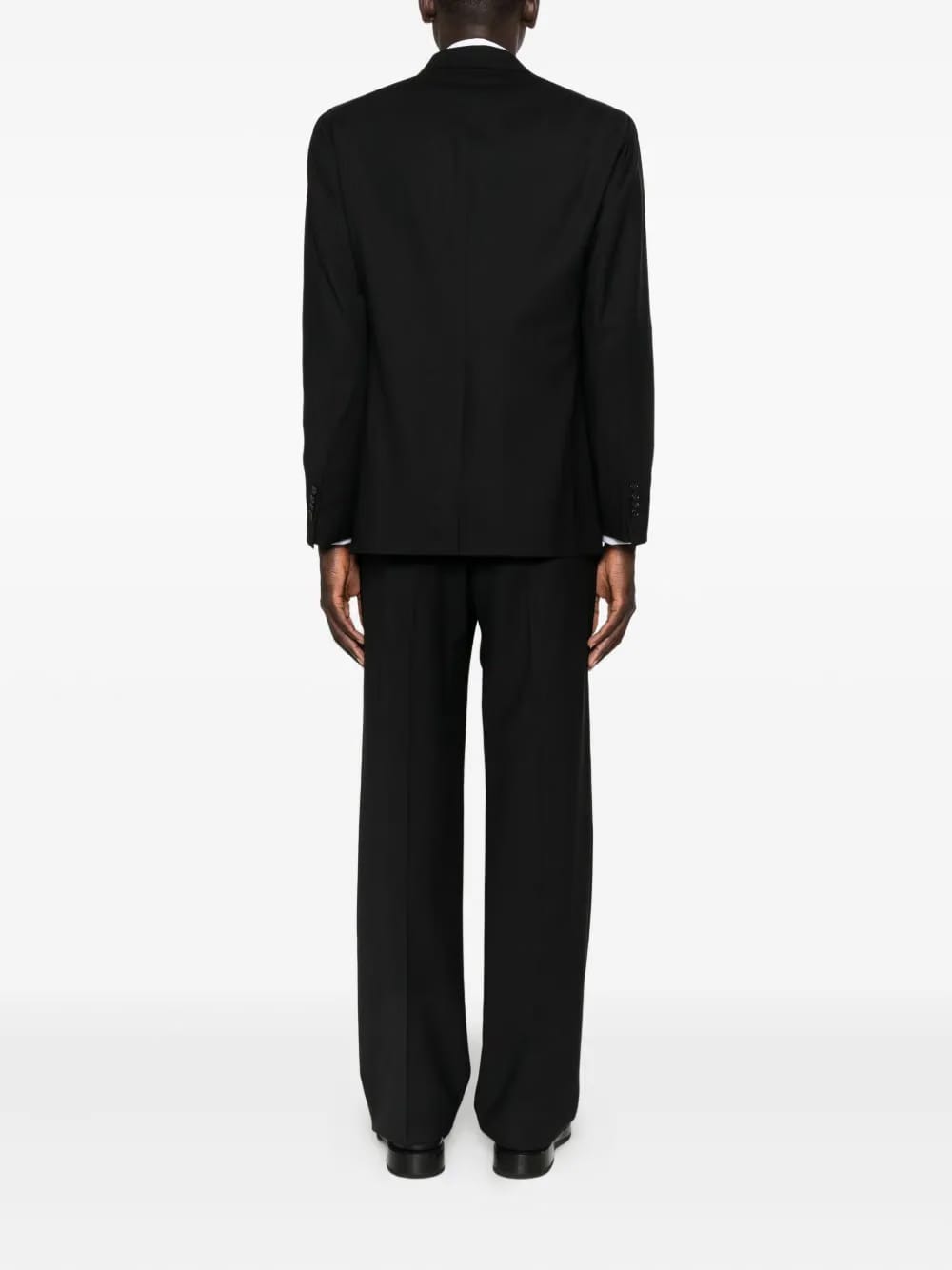 double-breasted wool suit