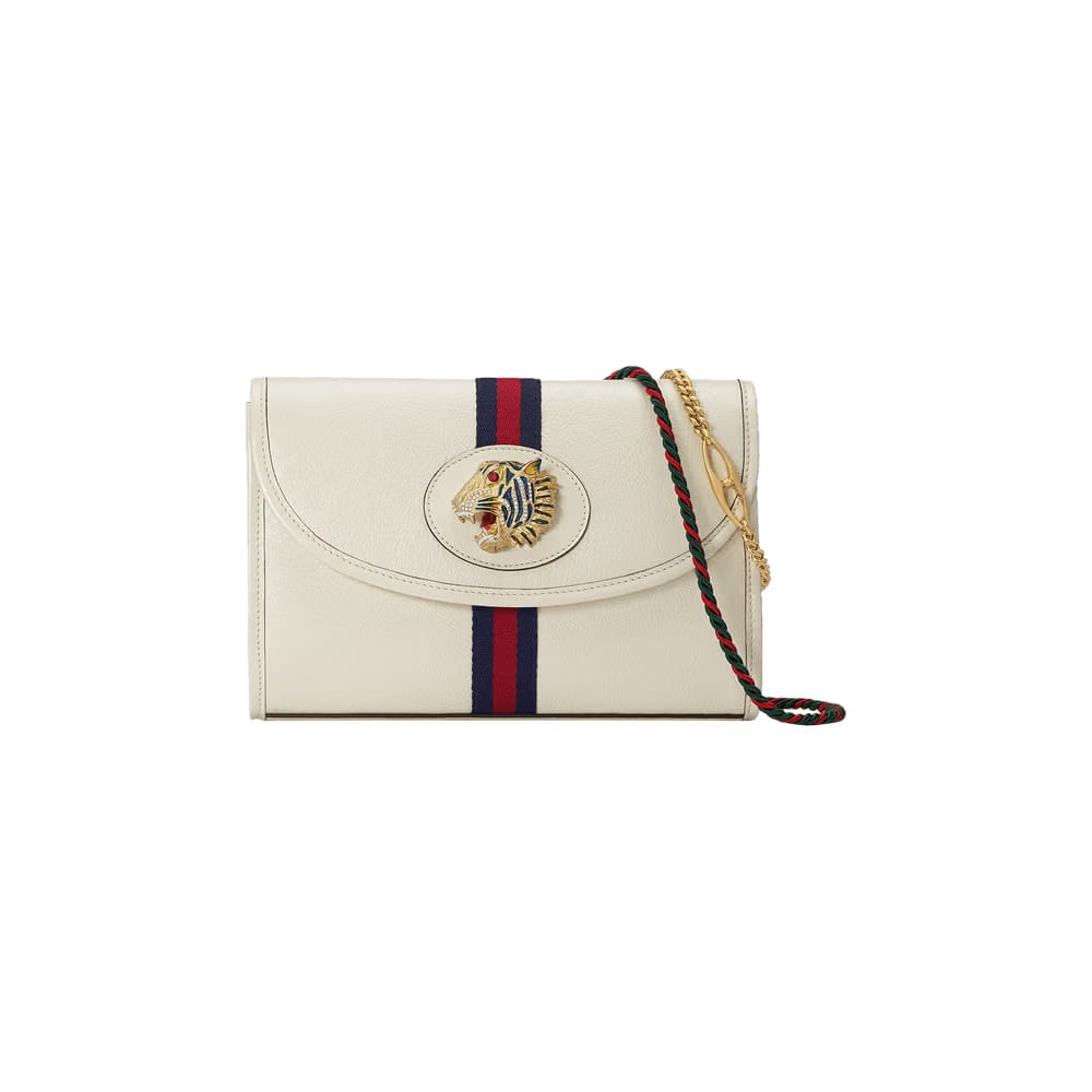 Gucci Leather Rajah Small Shoulder Bag Brown