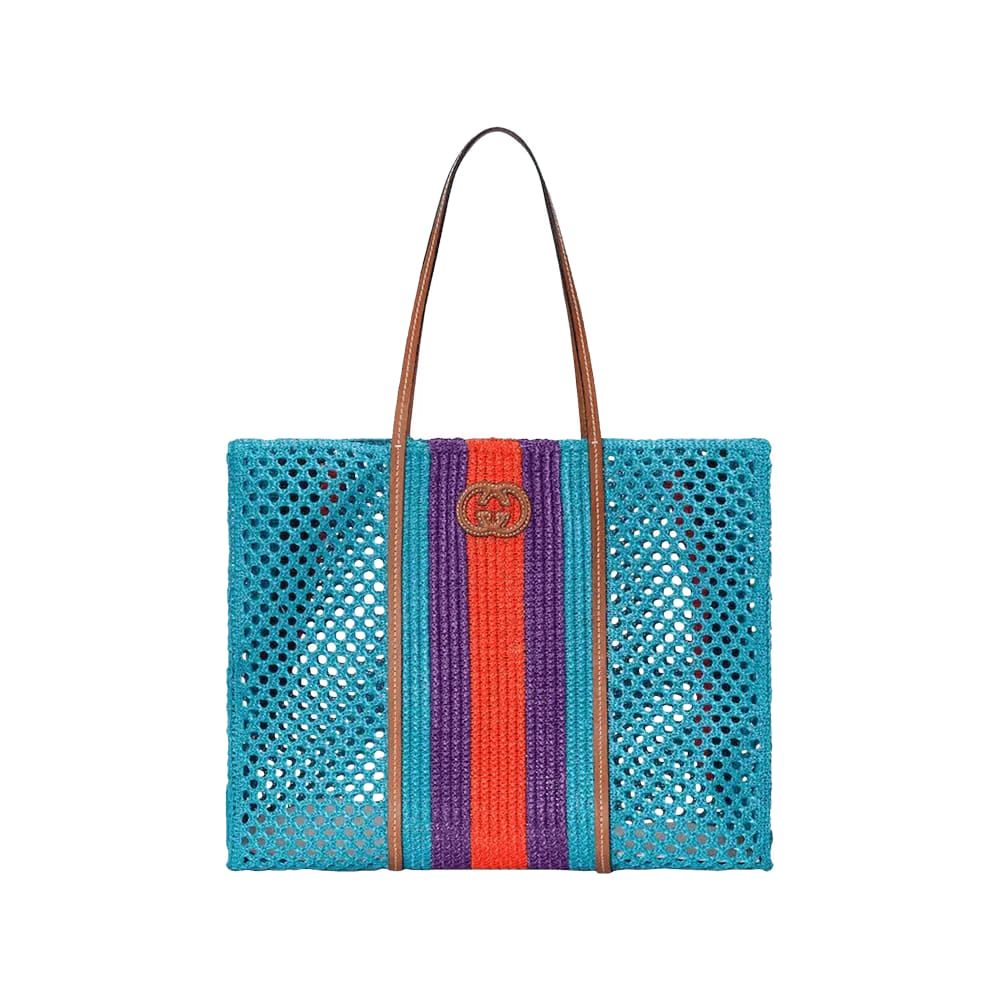 Gucci Large Interlocking G Tote Bag Light Blue