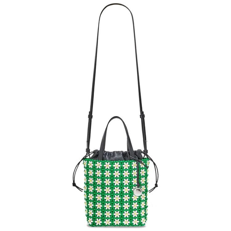 Loewe Mini Tote Bag Tropical Green/White