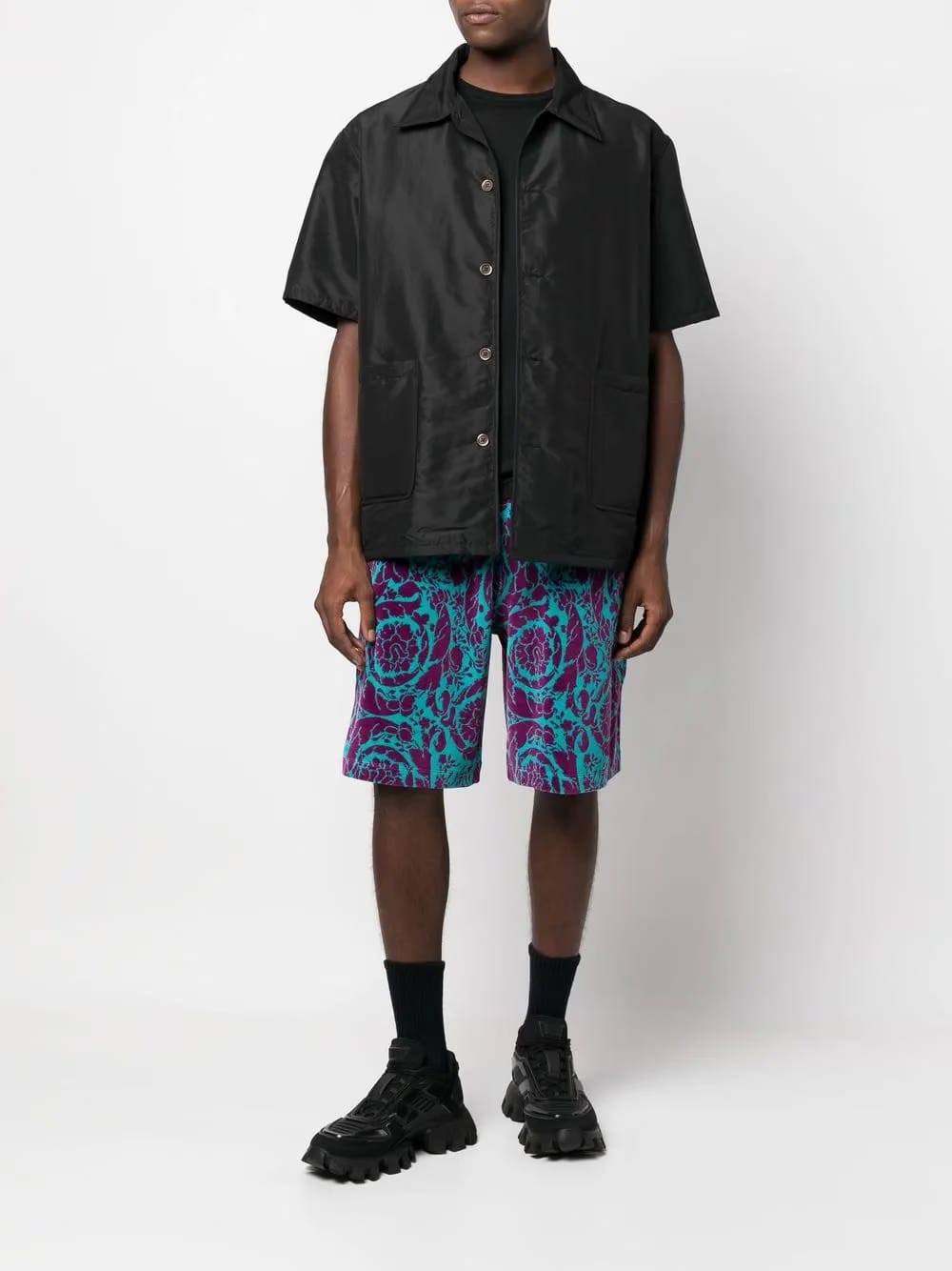 abstract pattern Bermuda shorts