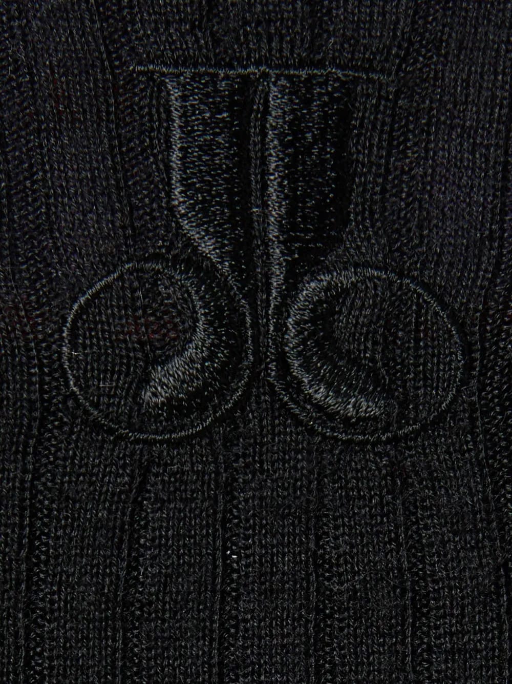 feather-trimmed ribbed top