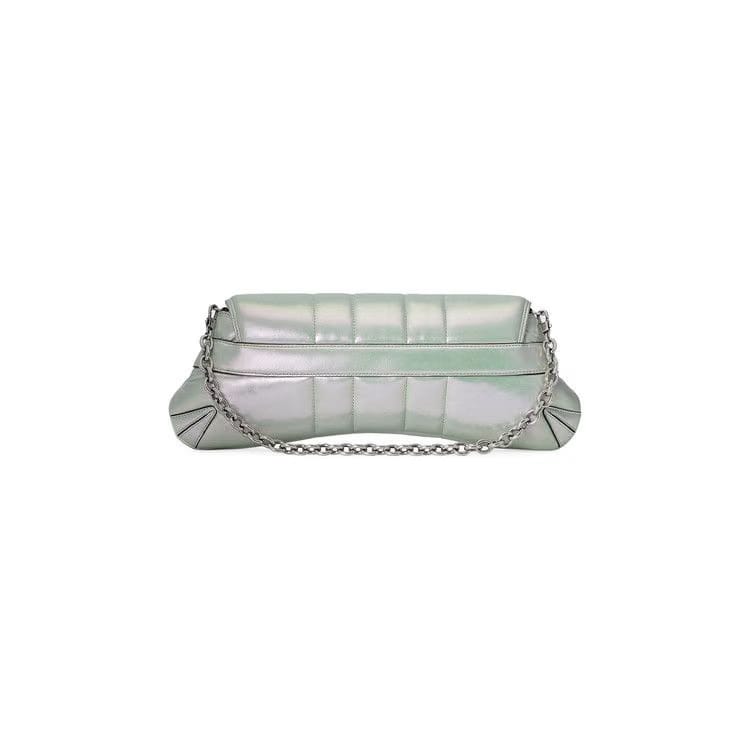 Gucci Horsebit Chain Medium Shoulder Bag Green Iridescent