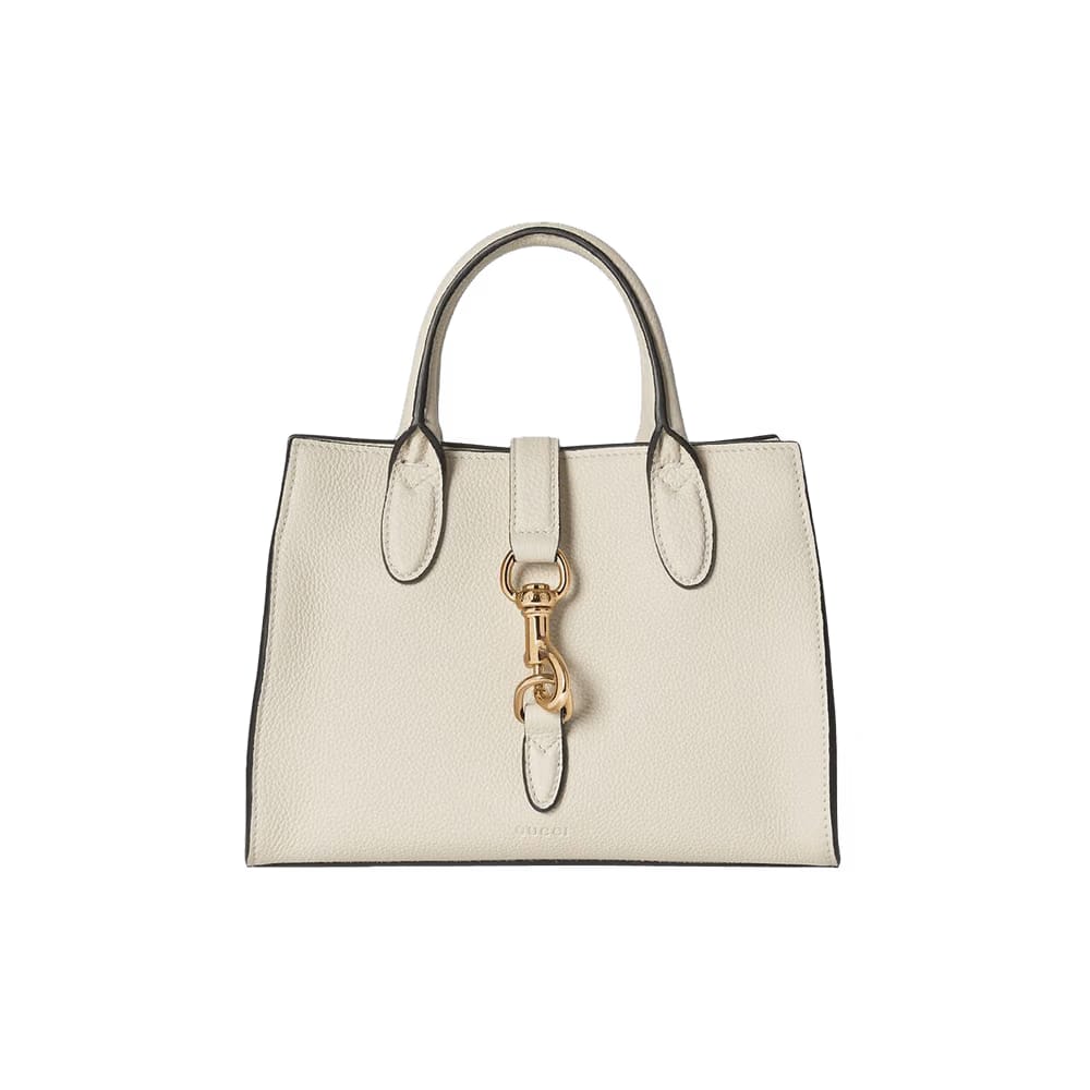 Gucci Small Tote Bag With Hook Closure New Ivory