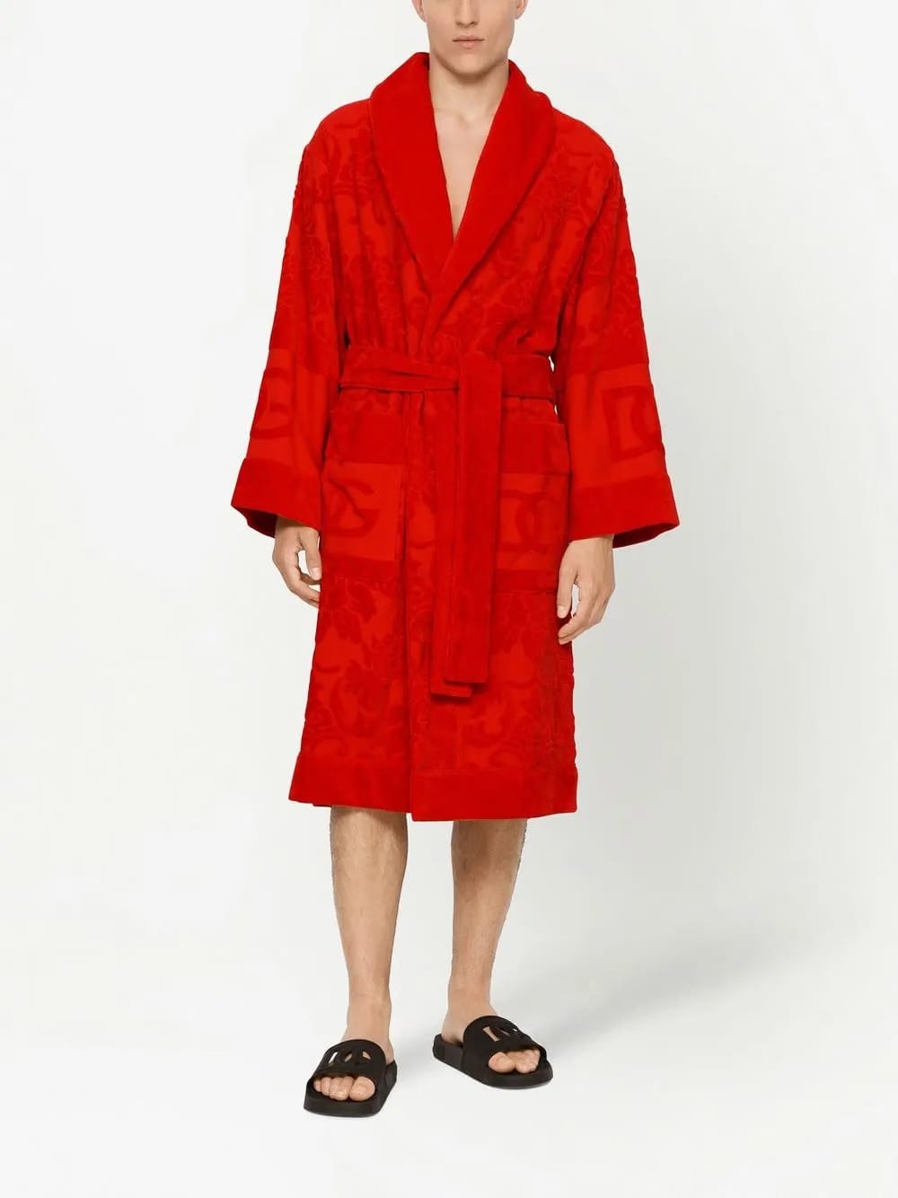 terry cotton jacquard bath robe