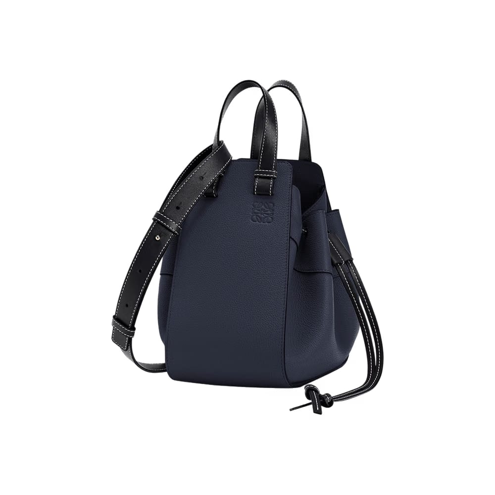 Loewe Small Hammock Drawstring Bag Midnight Blue/Black