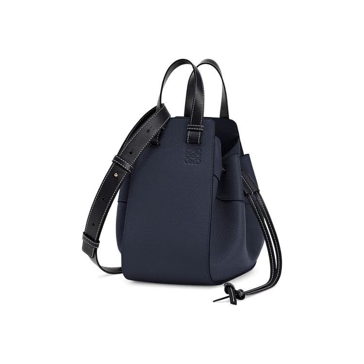 Loewe Small Hammock Drawstring Bag Midnight Blue/Black