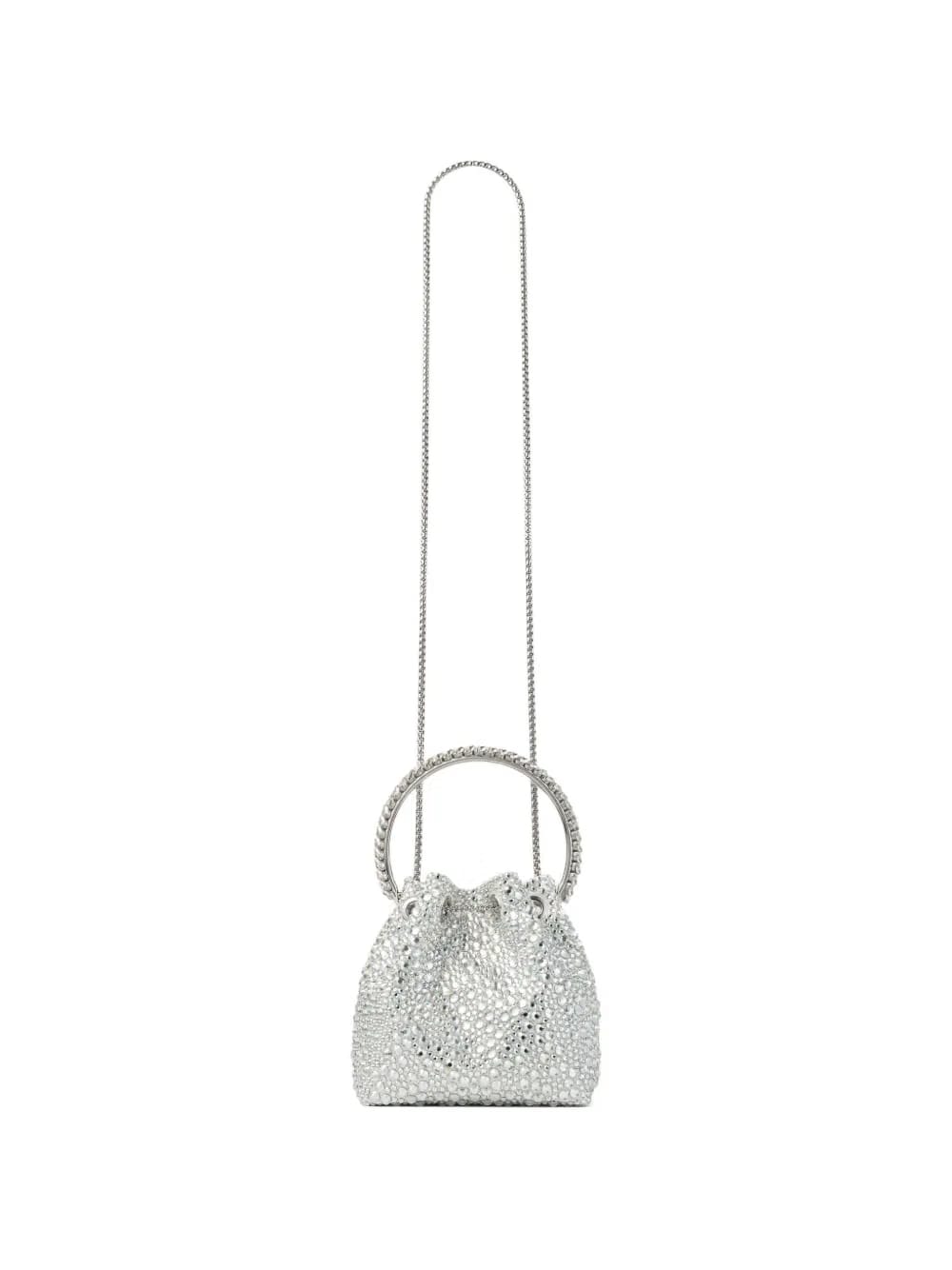Bon Bon crystal-embellished circle-handle bucket bag