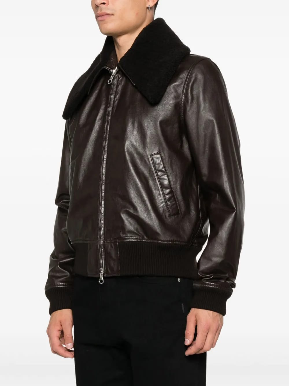 fur-collar bomber jacket