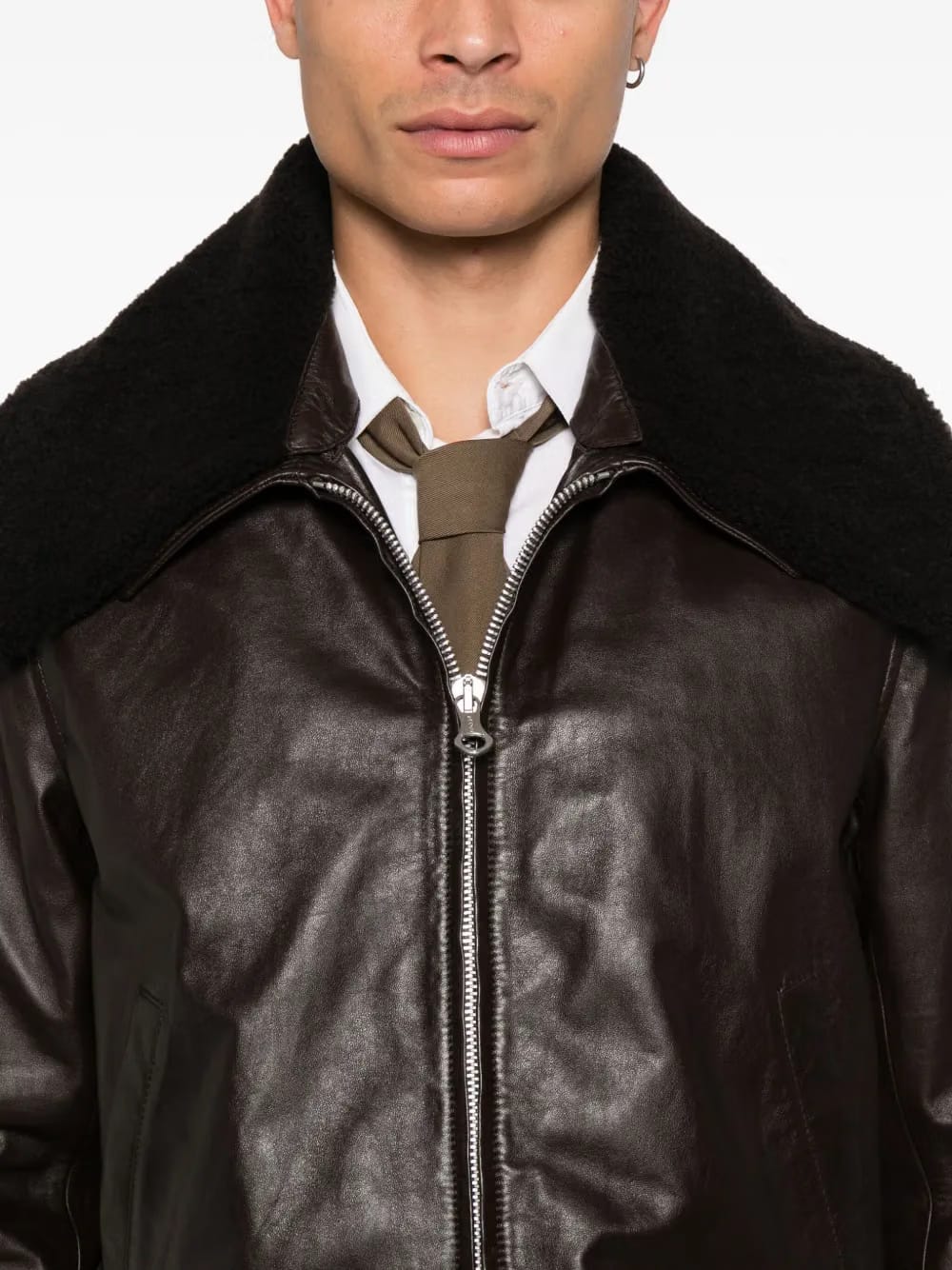 fur-collar bomber jacket