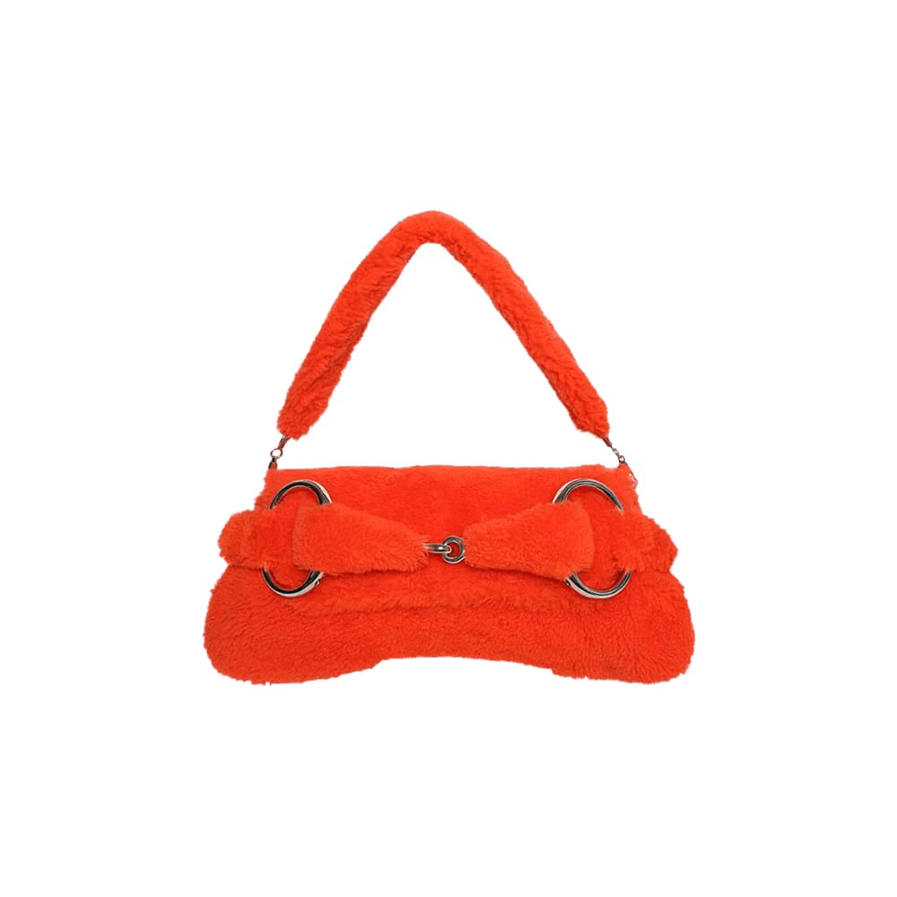 Gucci Horsebit Chain Medium Shoulder Bag Orange