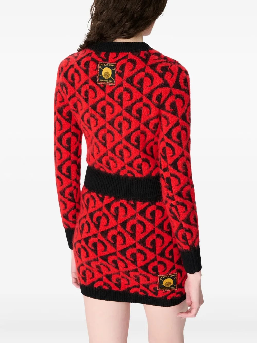 Moon lozenge-knit sweater