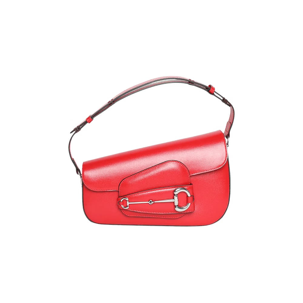 Gucci Horsebit 1955 Shoulder Bag Beret Red