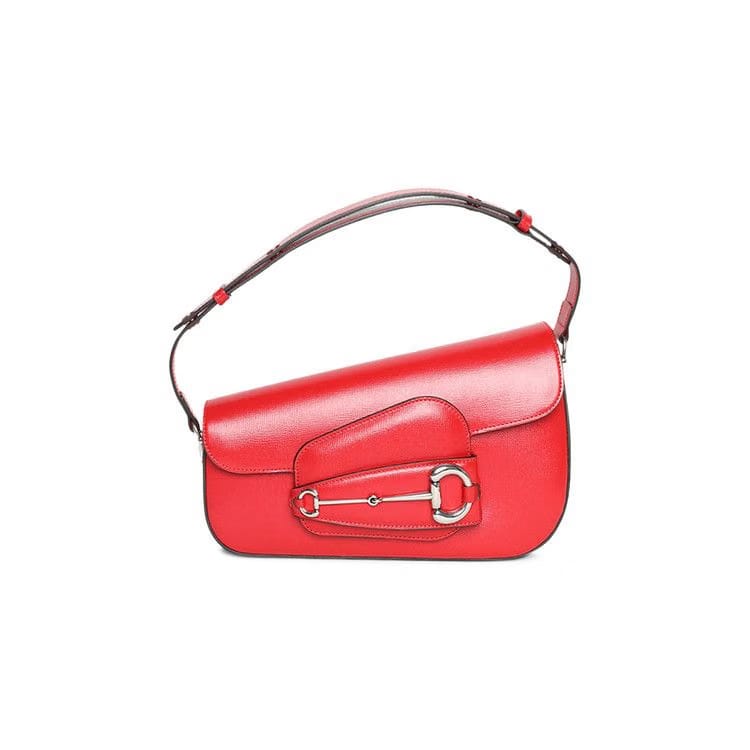 Gucci Horsebit 1955 Shoulder Bag Beret Red