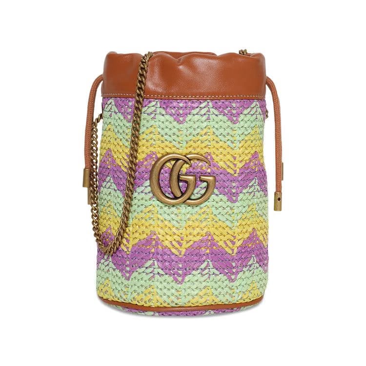Gucci Marmont Super Mini Bucket Bag Multicolor