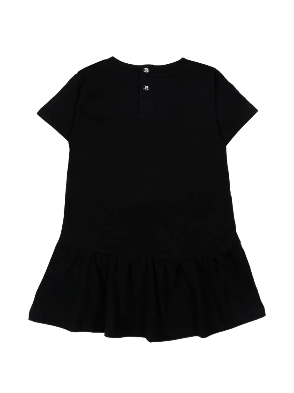 ruffled short-sleeved dress