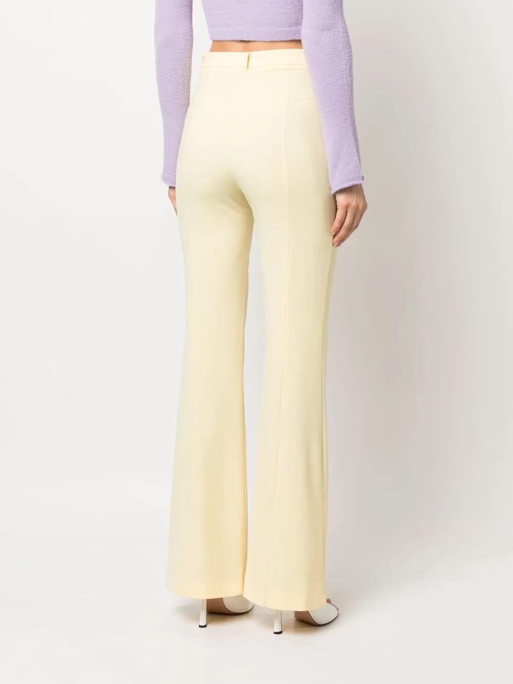 high-waist flared trousers