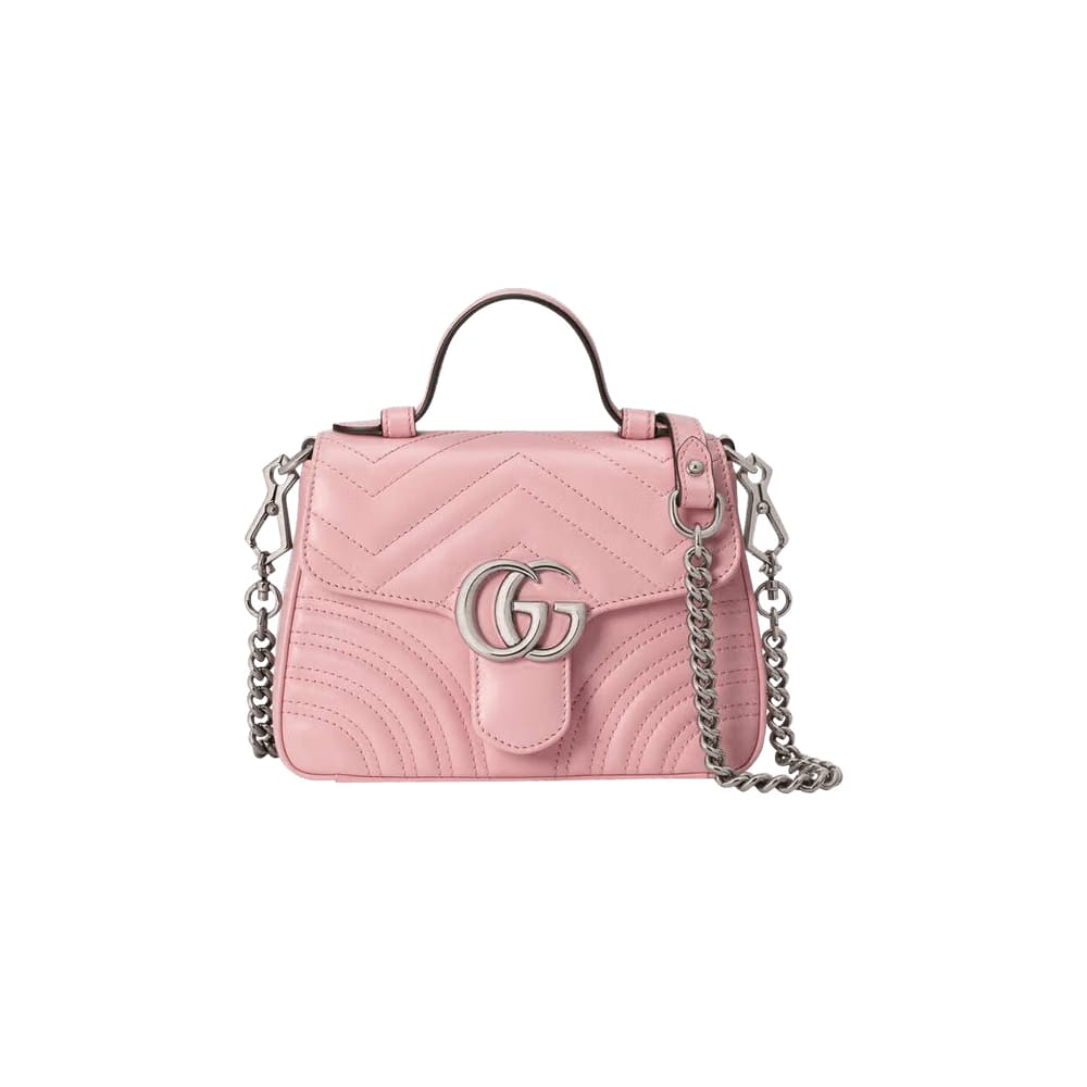 Gucci GG Marmont Mini Top Handle Bag Wild Rose