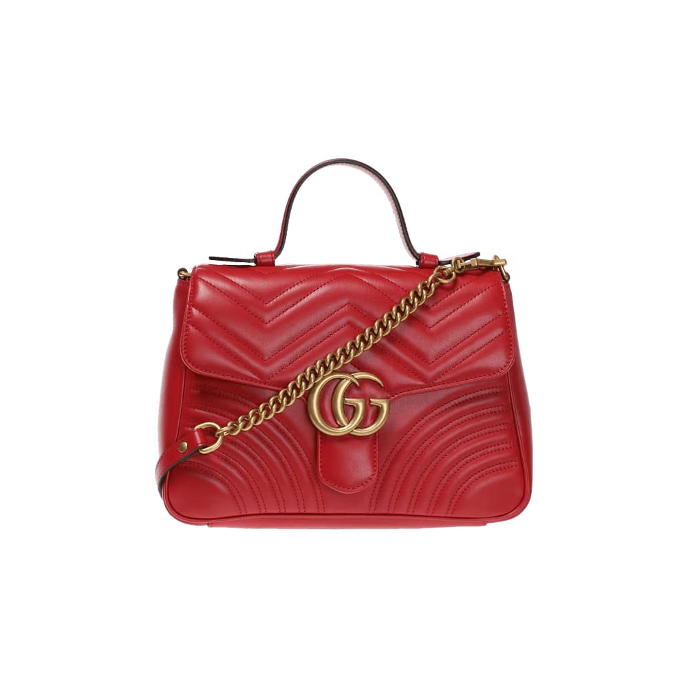 Gucci GG Marmont Small Top Handle Bag Red