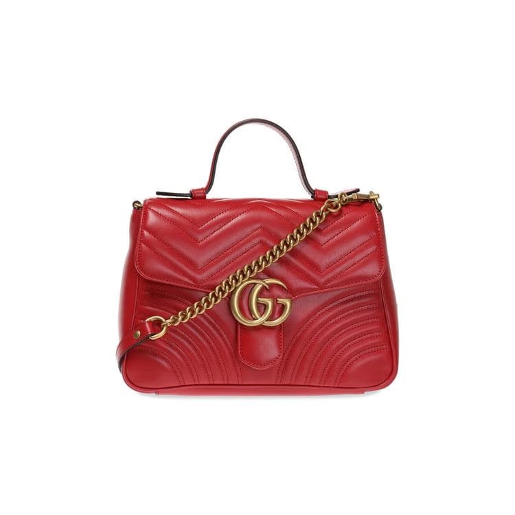Gucci GG Marmont Small Top Handle Bag Red