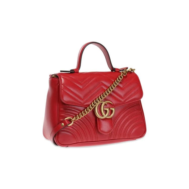 Gucci GG Marmont Small Top Handle Bag Red