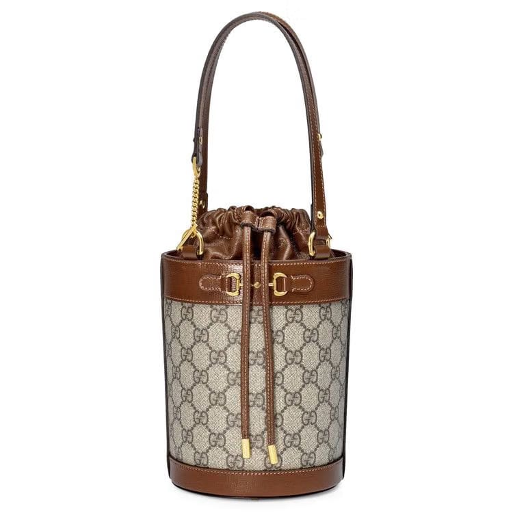 Gucci Horsebit 1955 Small Bucket Bag Beige