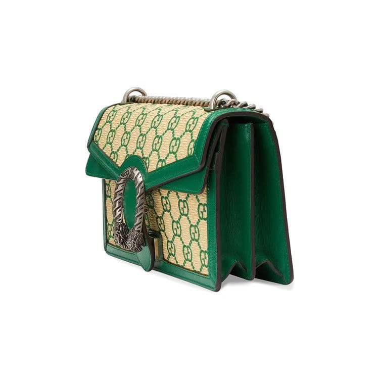 Gucci Dionysus Small Gg Shoulder Bag Natural/Emerald