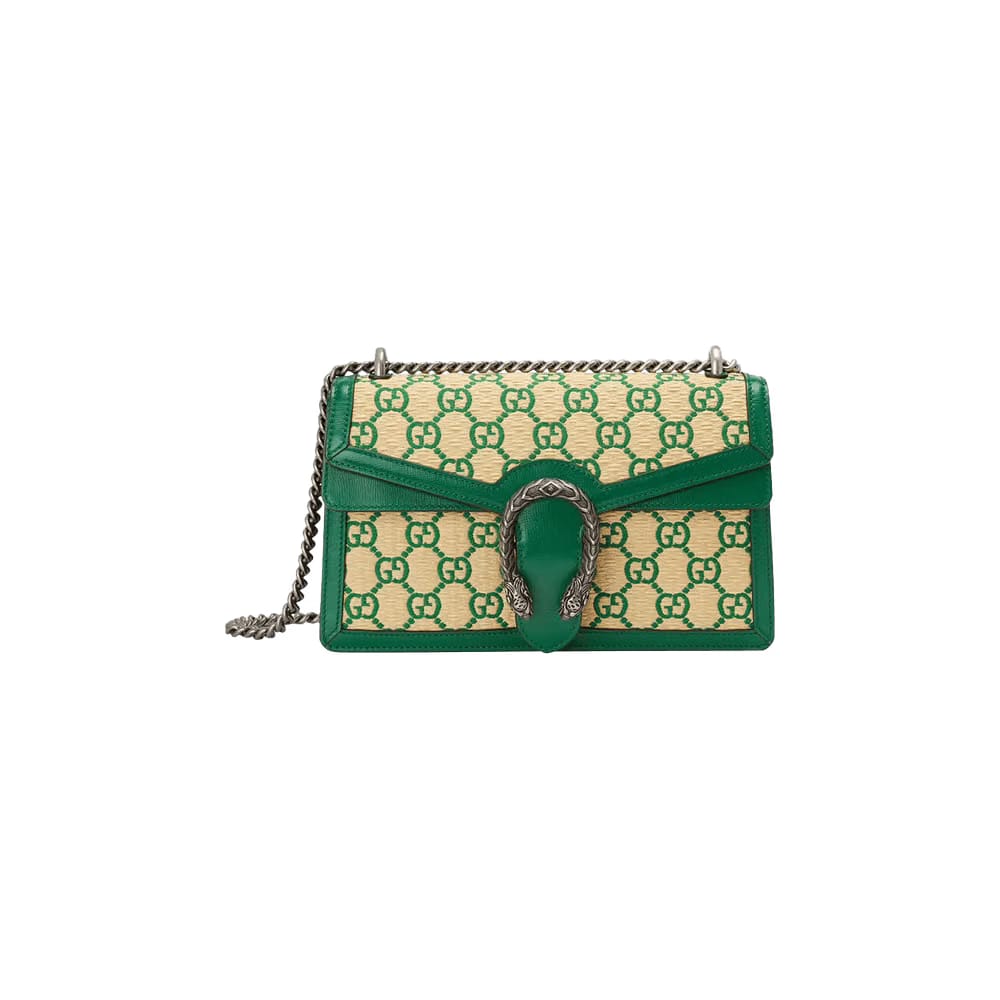 Gucci Dionysus Small Gg Shoulder Bag Natural/Emerald