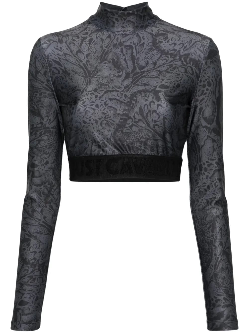leopard-print cropped T-Shirt