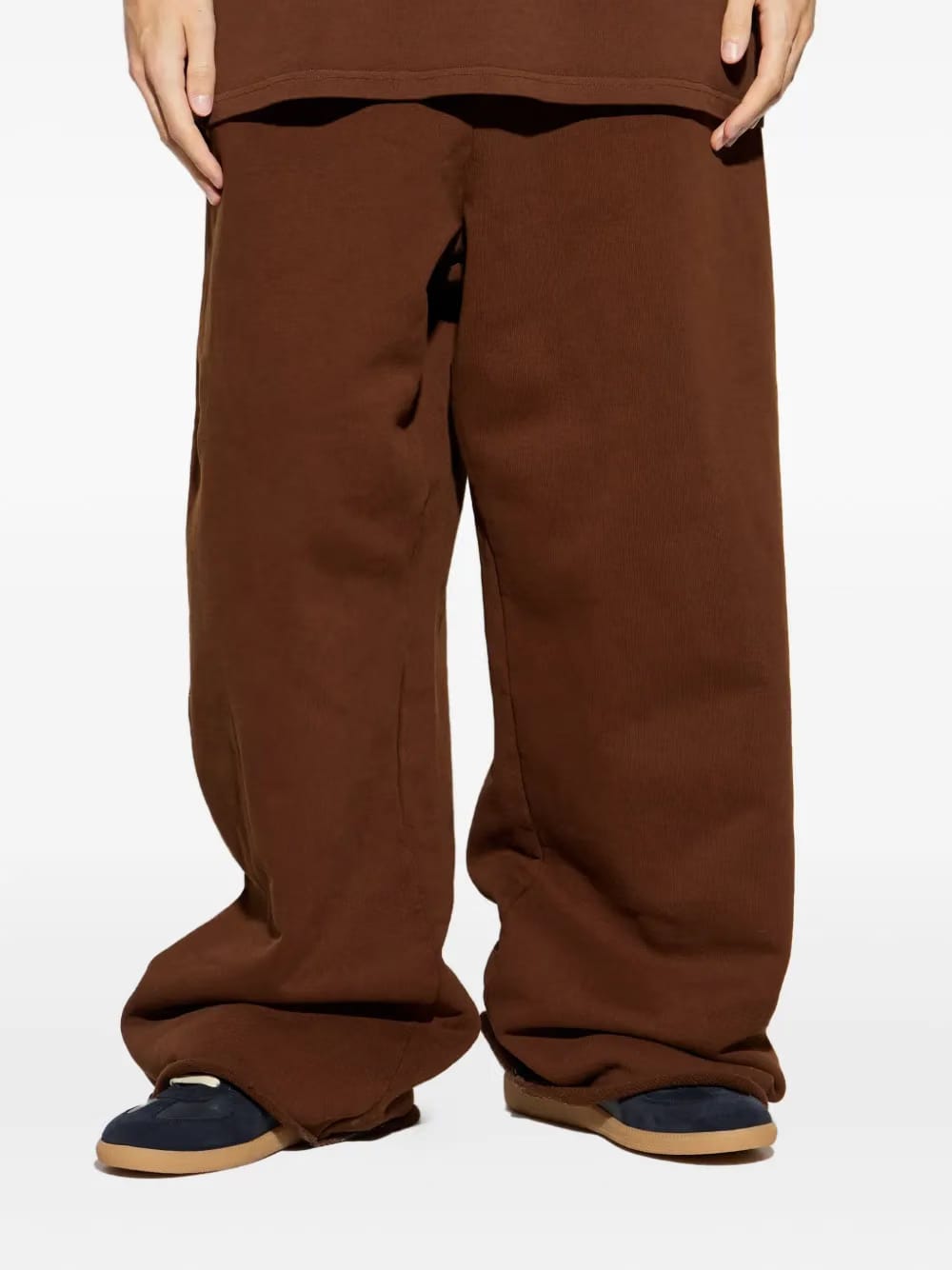 raw-hem track pants