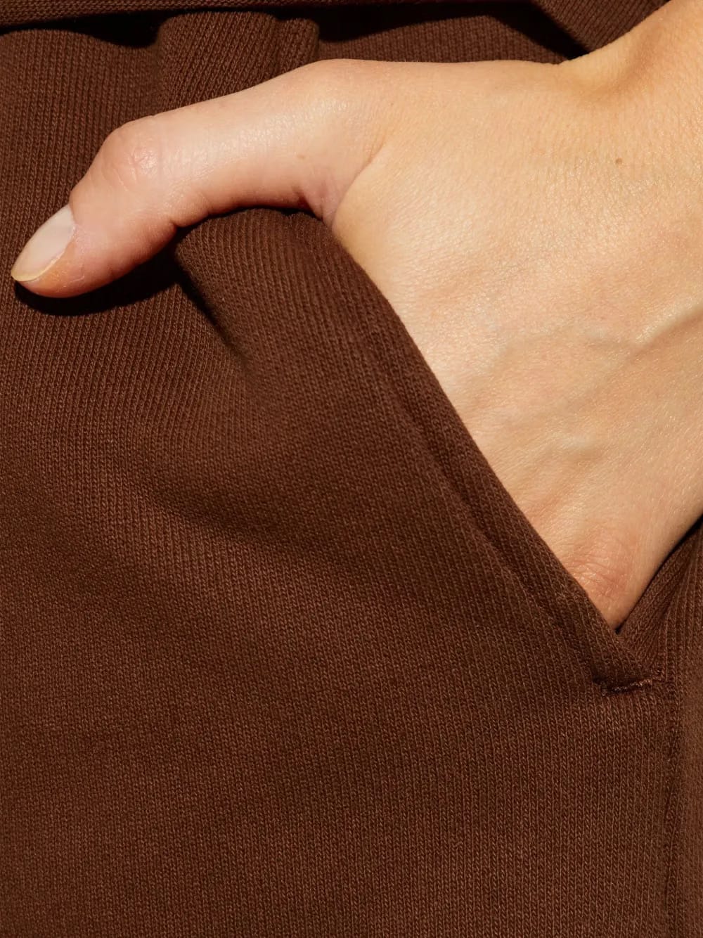 raw-hem track pants