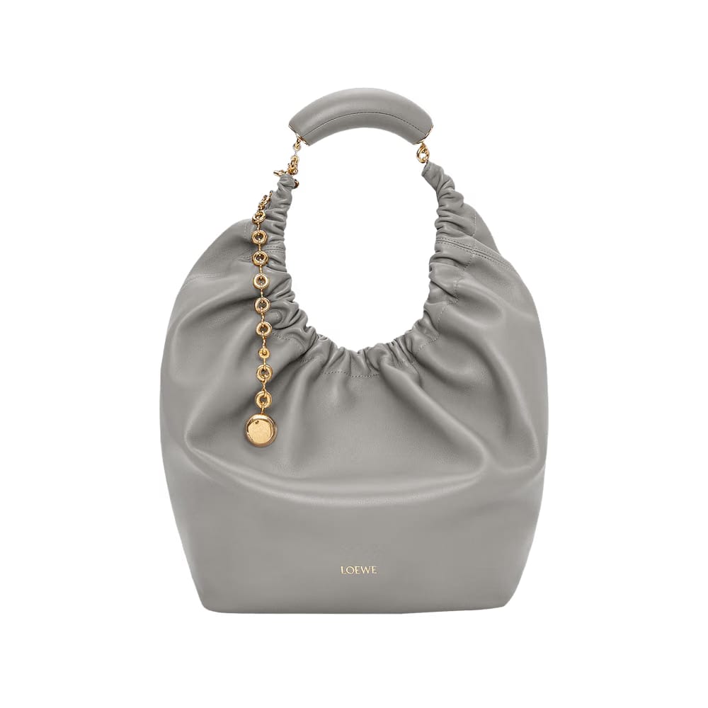 Loewe Medium Squeeze Bag Pearl Grey