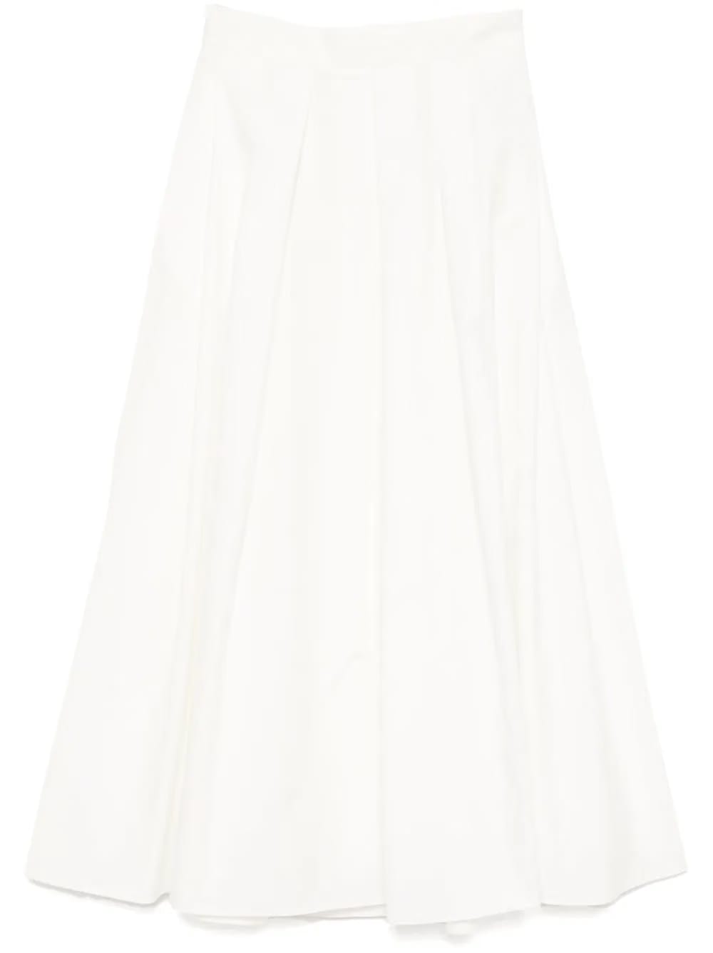 Poplin midi skirt
