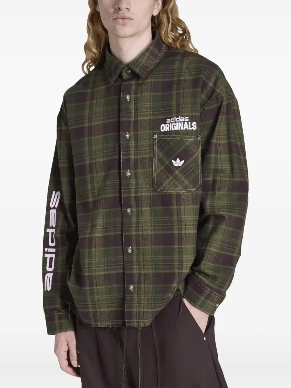 button up check shirt
