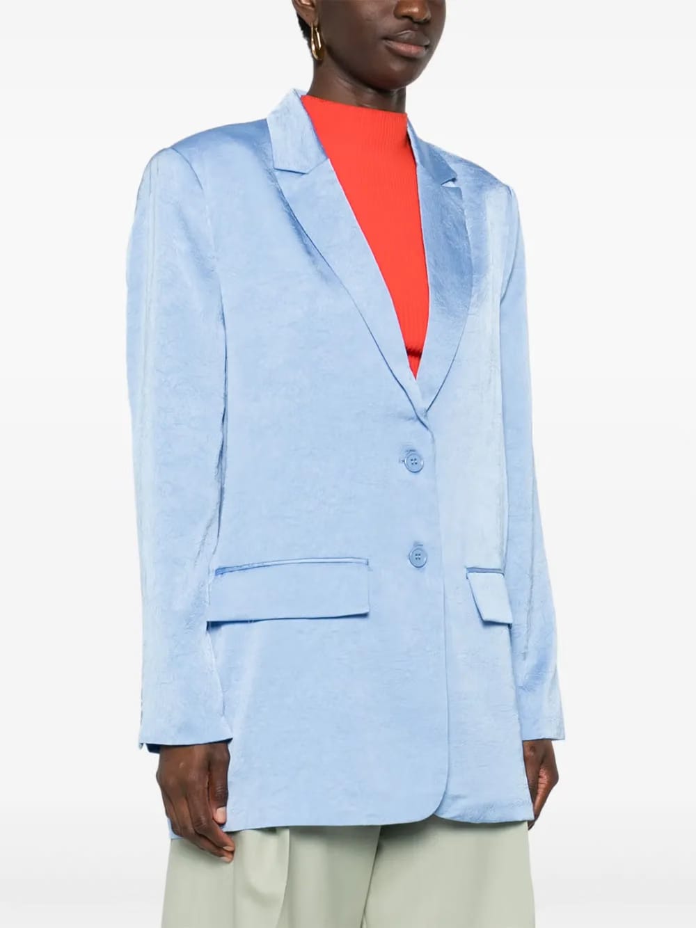 Bertha creased-effect blazer