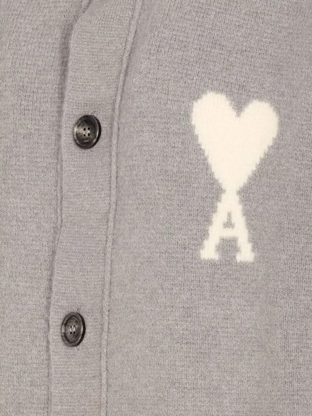 embroidered logo button cardigan