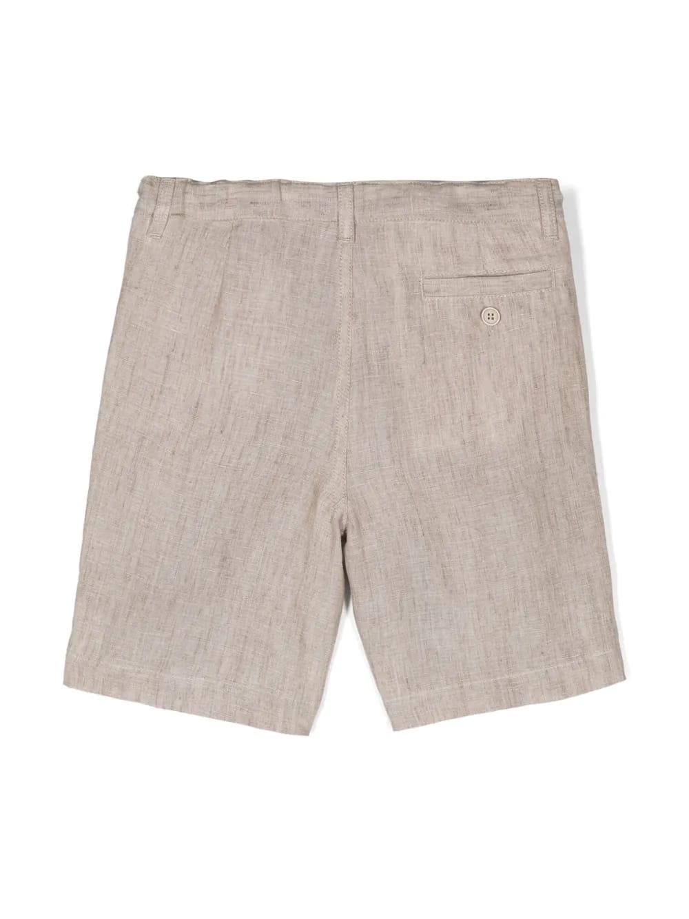 straight-leg linen shorts