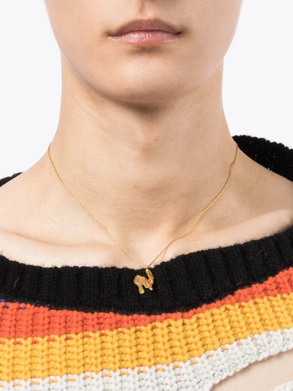 N alphabet pendant necklace