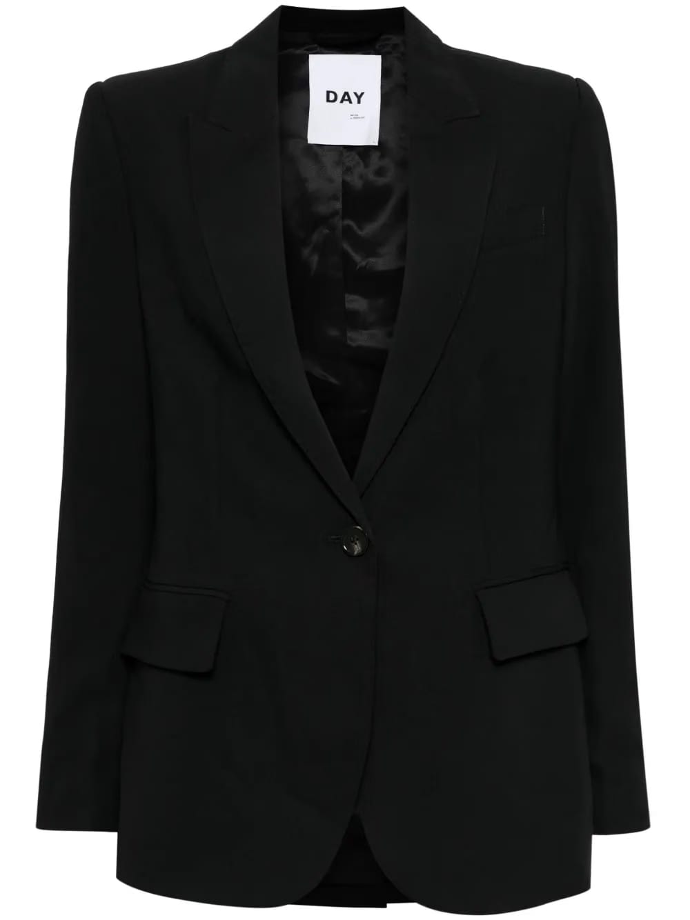 gabardine single breasted blazer