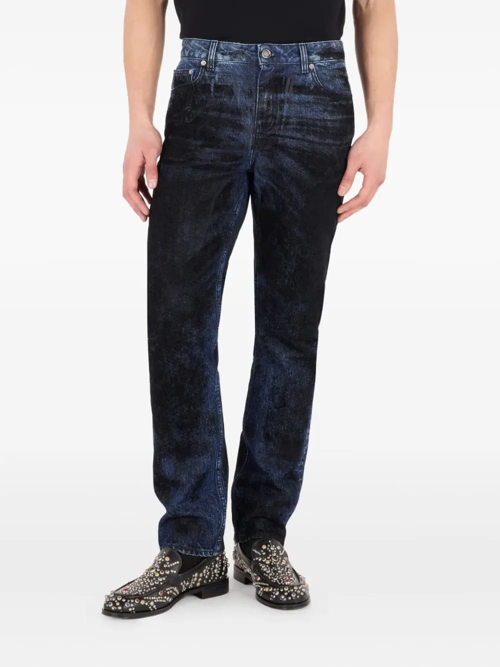 contrast-faded jeans