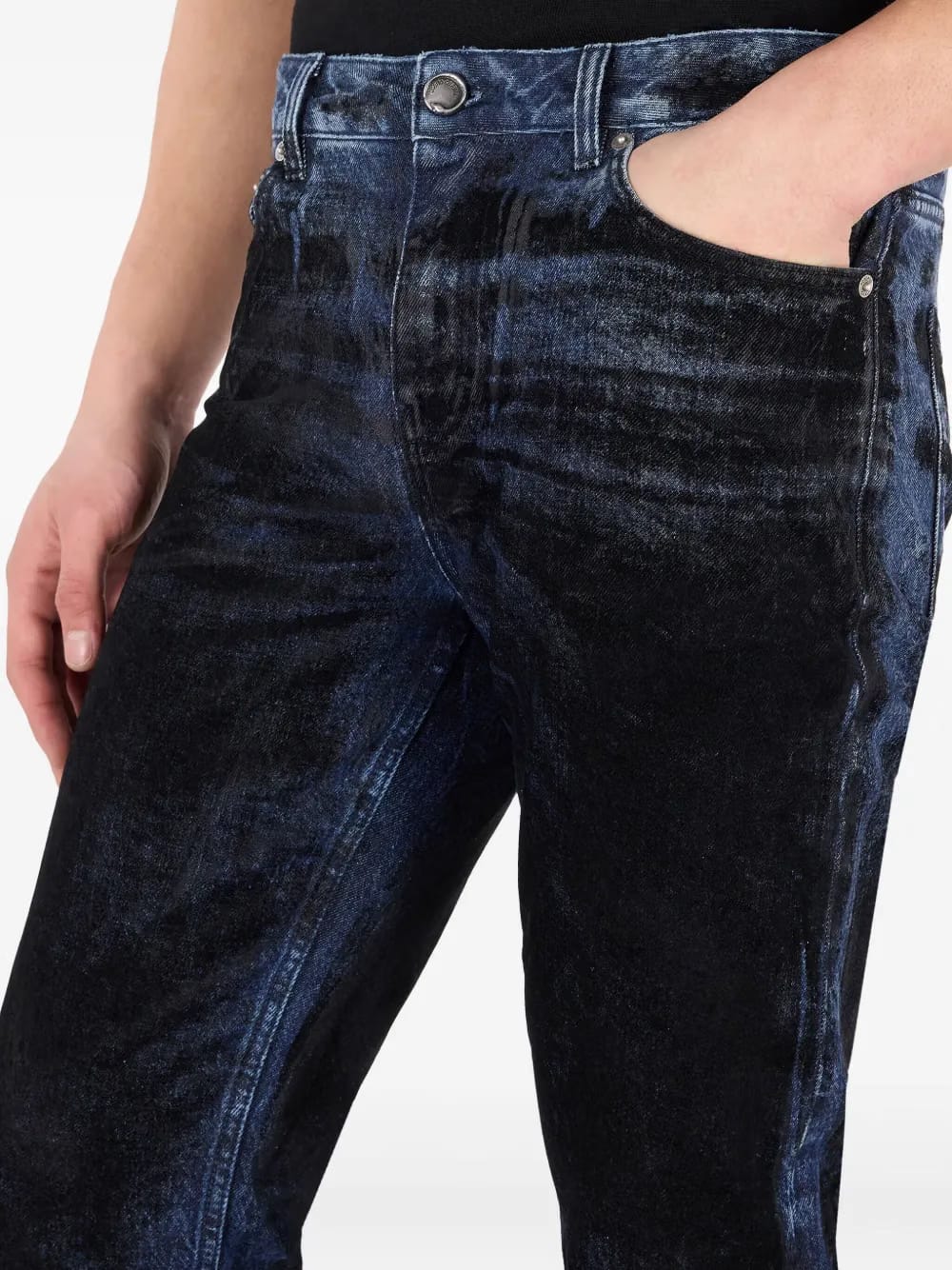 contrast-faded jeans