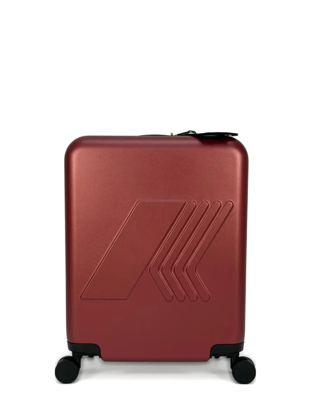 embossed-logo wheeled luggage