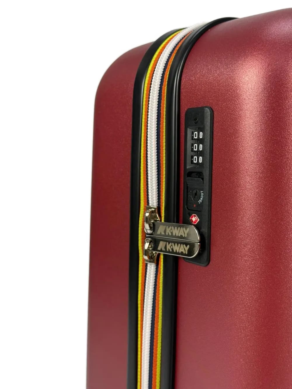embossed-logo wheeled luggage