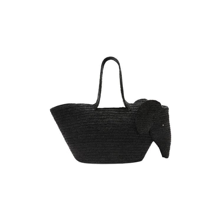 Loewe Elephant Basket Bag Black