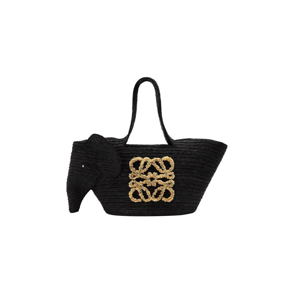 Loewe Elephant Basket Bag Black