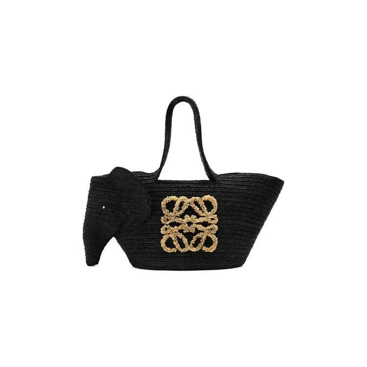 Loewe Elephant Basket Bag Black