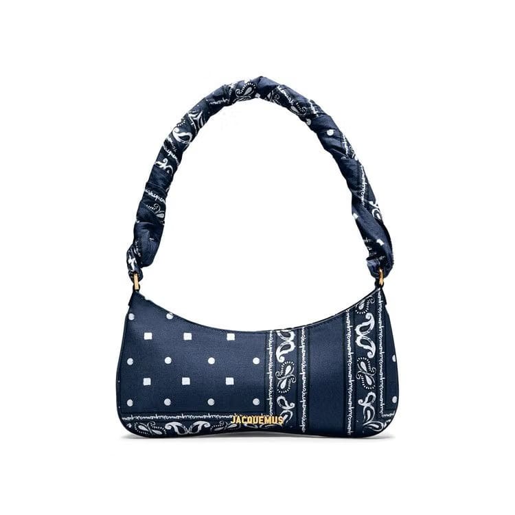 Jacquemus Le Bisou Bandana Print Navy Paisley